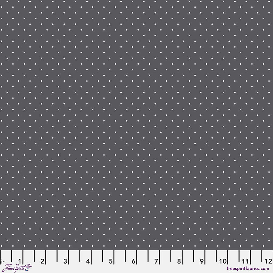 Tiny Dots - Carbon || True Colors Graywork by Tula Pink