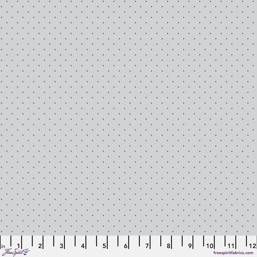 Tiny Dots - Fog || True Colors Graywork by Tula Pink