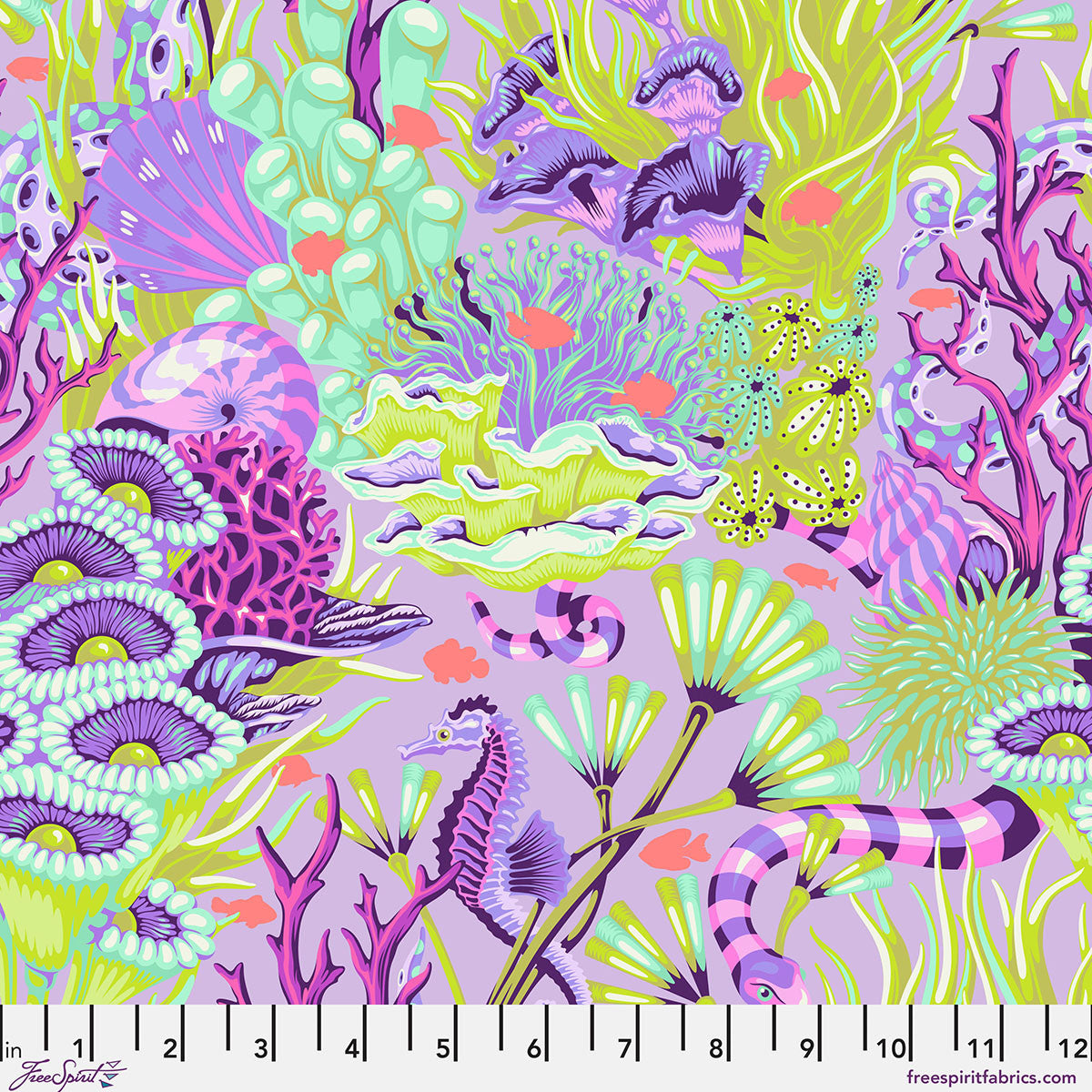 Reef What You Sew - Ultraviolet || Floral Reef Tula Pink