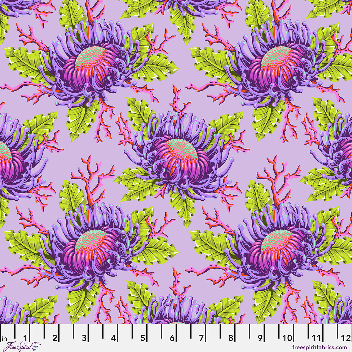 Friends & Anemones - Ultraviolet || Floral Reef Tula Pink
