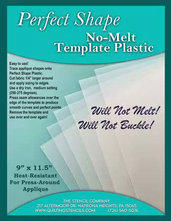 Perfect Shape Plastic Template Sheet 4 ct # SE1