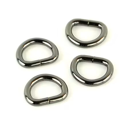 Four D-Rings 1/2" Gunmetal # STS104B