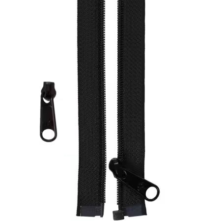 50in Separating Zipper and Extra Slide Black By Annie