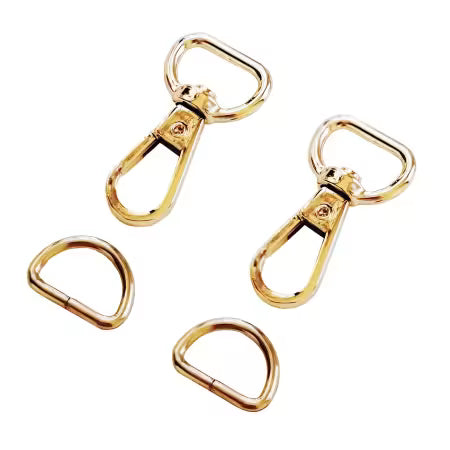 Rose Gold 1/2in Swivel Hook & D-Ring 2pk # ZW6790