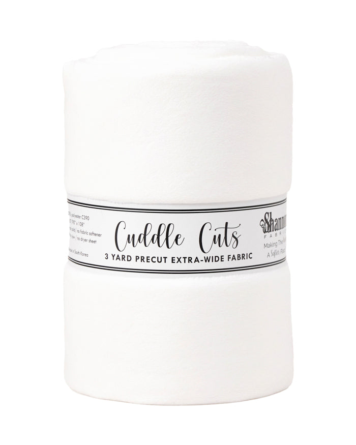 3 Yard Cuddle 110" Cut White