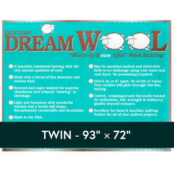 Dream Wool - Light Yet Lofty -by Quilters Dream Batting