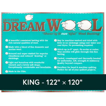Dream Wool - Light Yet Lofty -by Quilters Dream Batting