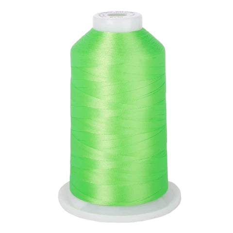 Yli Super Strong 40 wt. Poly Machine Quilting Thread Fluorescent Green 8136